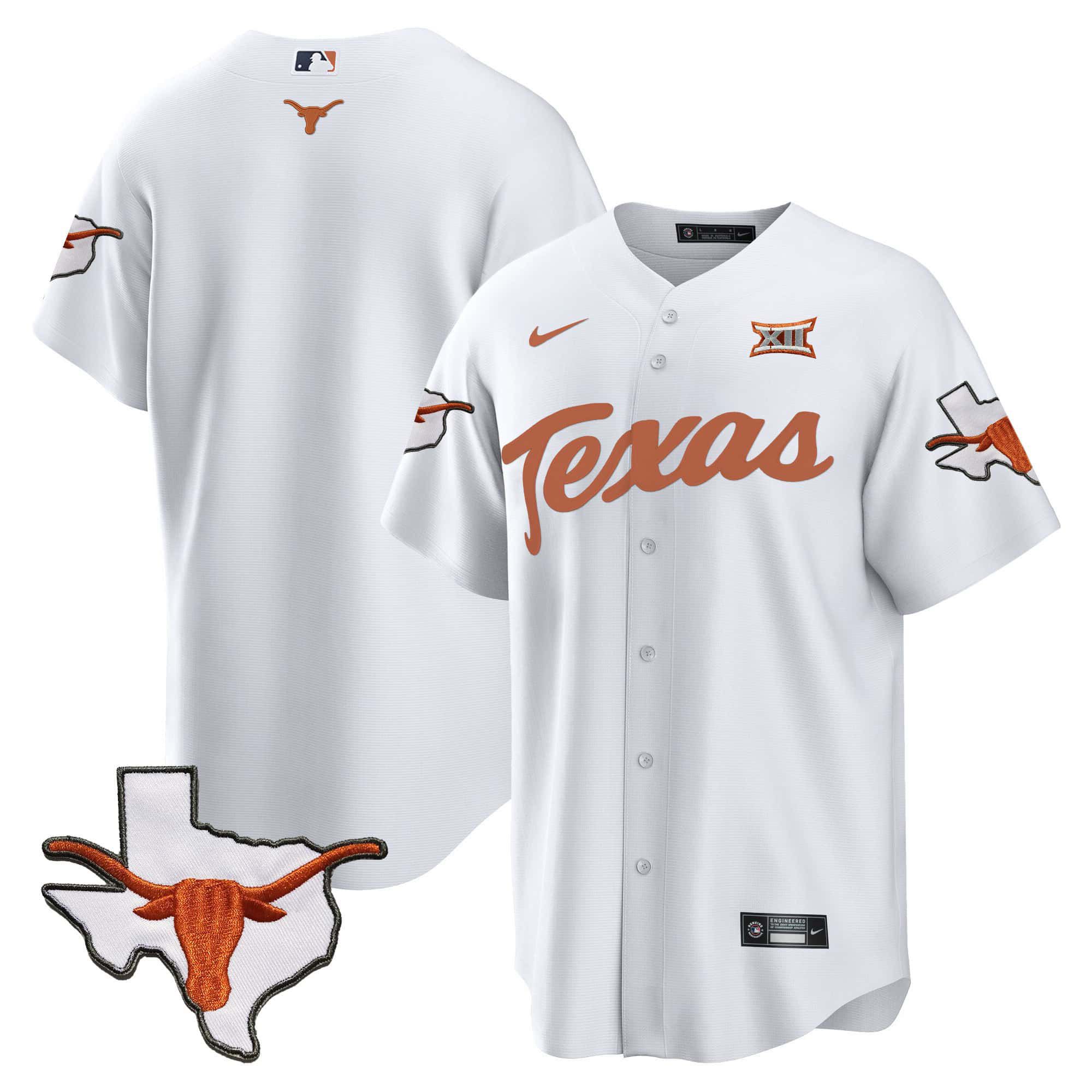 Men Texas Longhorns Blank White 2024 Baseball NCAA Jersey->indianapolis colts->NFL Jersey